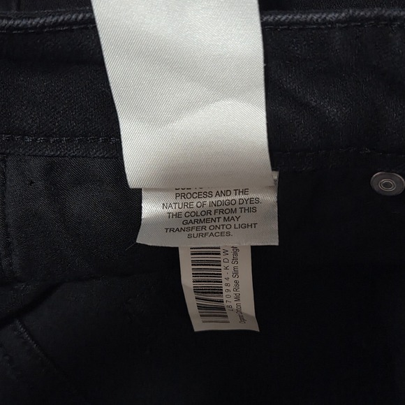 Quince Organic Cotton Mid Rise Slim Straight Jeans Black 27 KDW01 FA24 - Picture 7 of 8